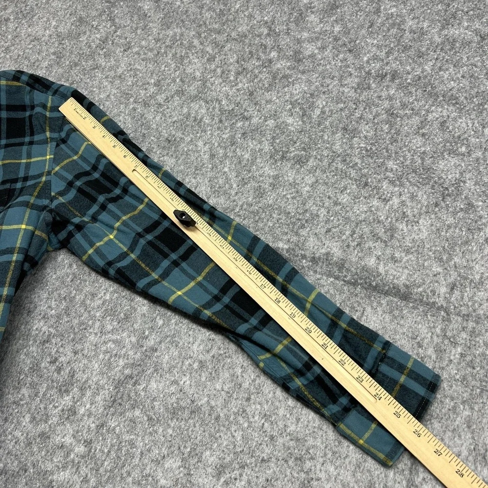 Banana Republic Shirt Mens L Blue Plaid Flannel Long Sleeve Button Casual Fall